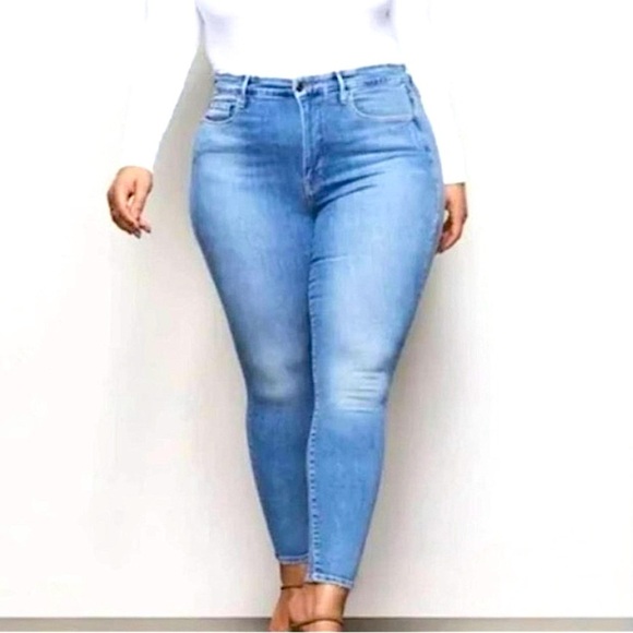 Good American x Zara Cola High Rise Skinny Jeans Light Wash New NWT - Picture 1 of 8